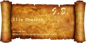 Ille Dominik névjegykártya